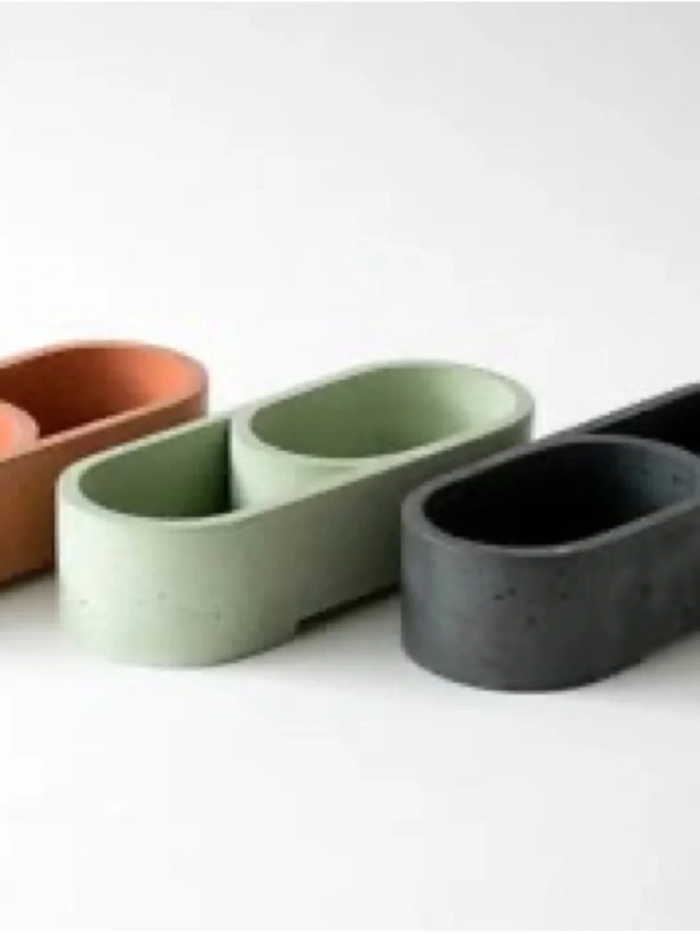 Alice Tacheny Concrete Double Organizer - Light Mint Green